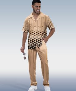 Cafe Cross Short Sleeve Shirt Walking Suit