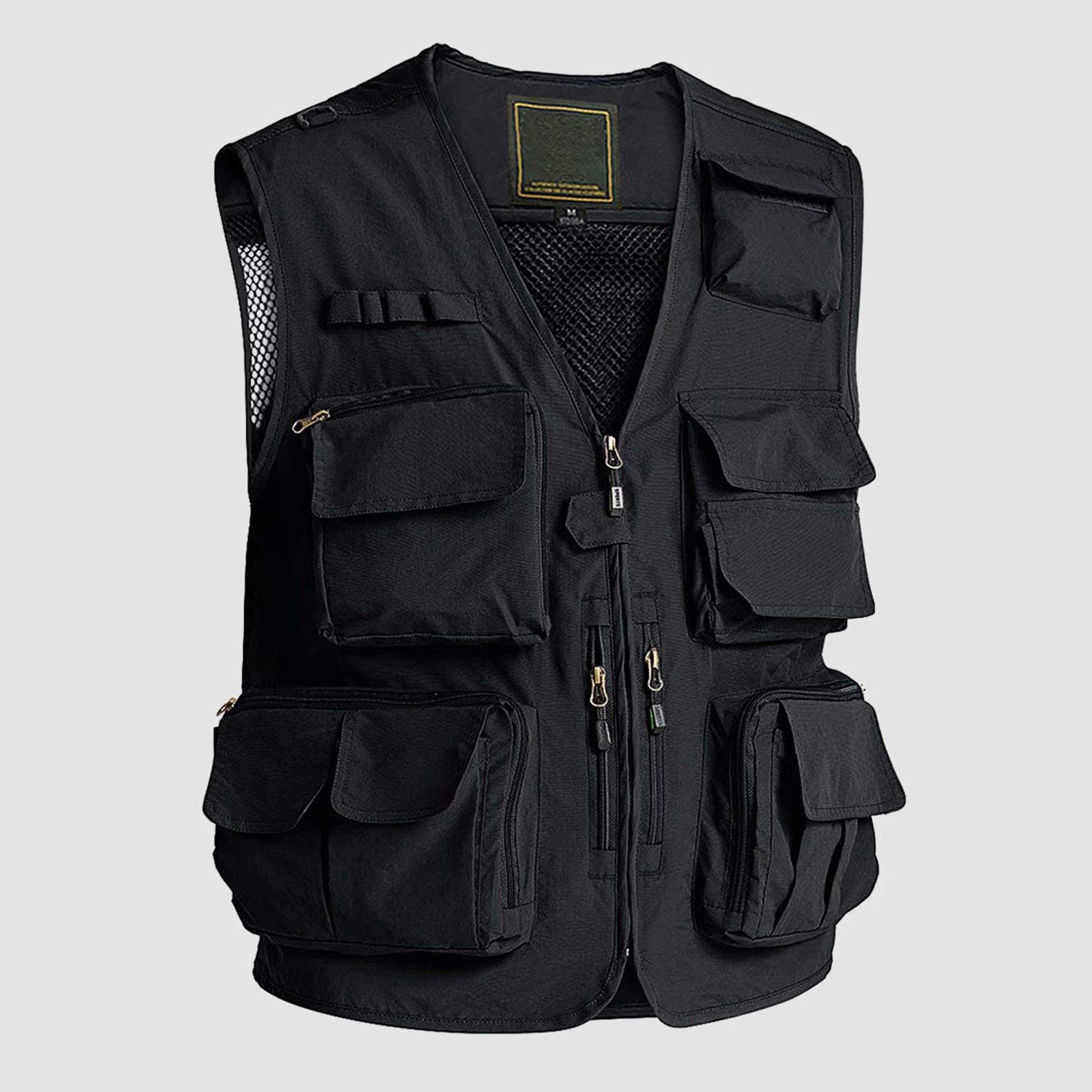 Men's Outerwear Vests Mesh Sleeveless Outdoor Work Vest with Multi Pockets Cargo Waistcoat Fishing - Image 5