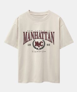Manhattan Varsity Print Heavy Weight Oversize T-Shirt