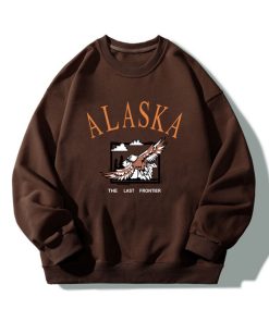 Alaska Eagle Print Relaxed Sweatshirt