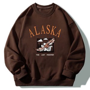 Alaska Eagle Print Relaxed Sweatshirt