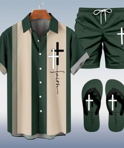 Alternative view of Suitmens Men's Hawaii Vacations Print Shirt Three-Piece Set 056