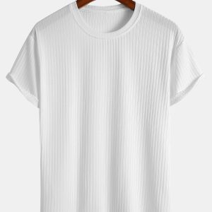 Basic Slim Fit Ribbed T-Shirt