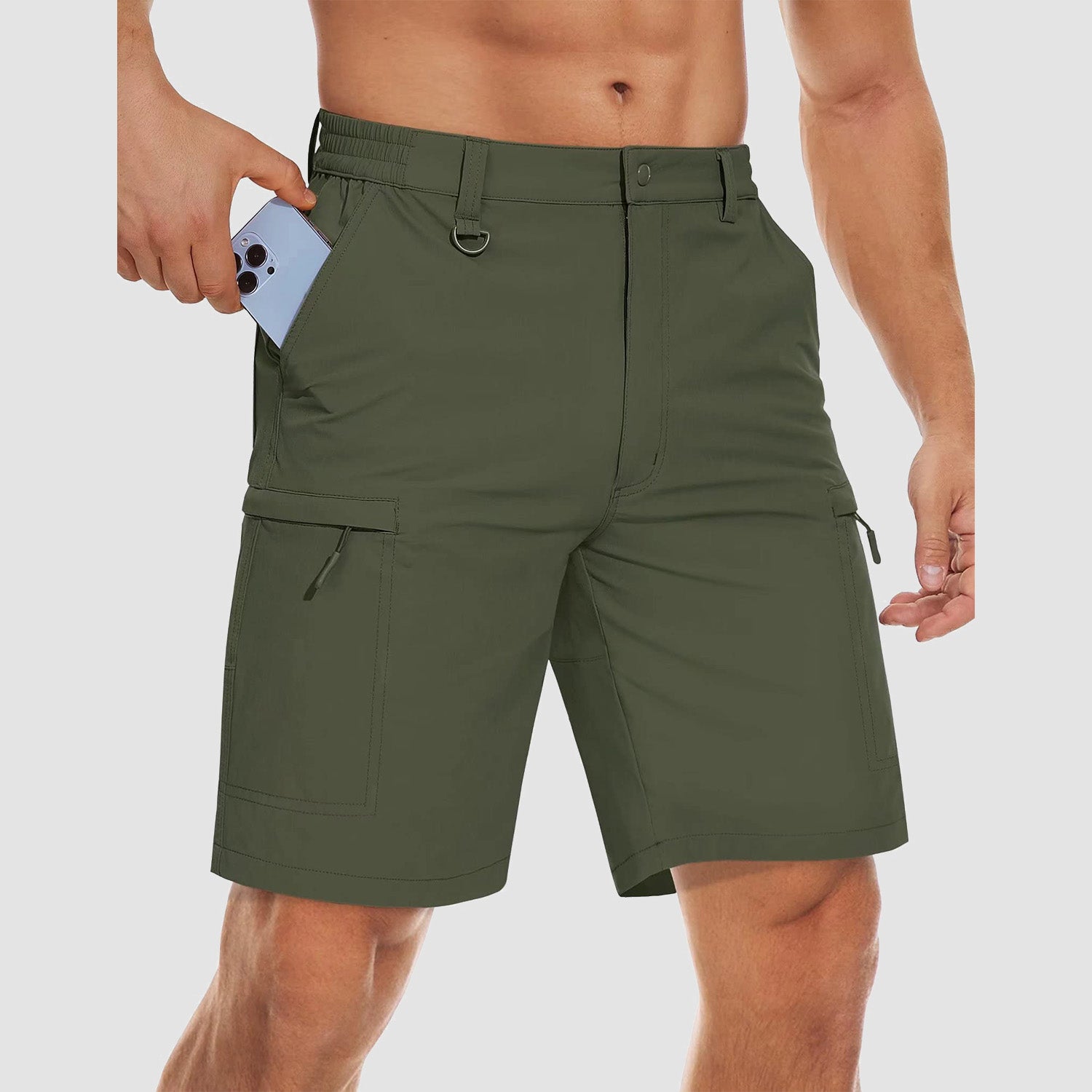 Men's Hiking Shorts 5 Pockets Water-Resistant Ripstop Quick Dry Outdoor Shorts - Image 11