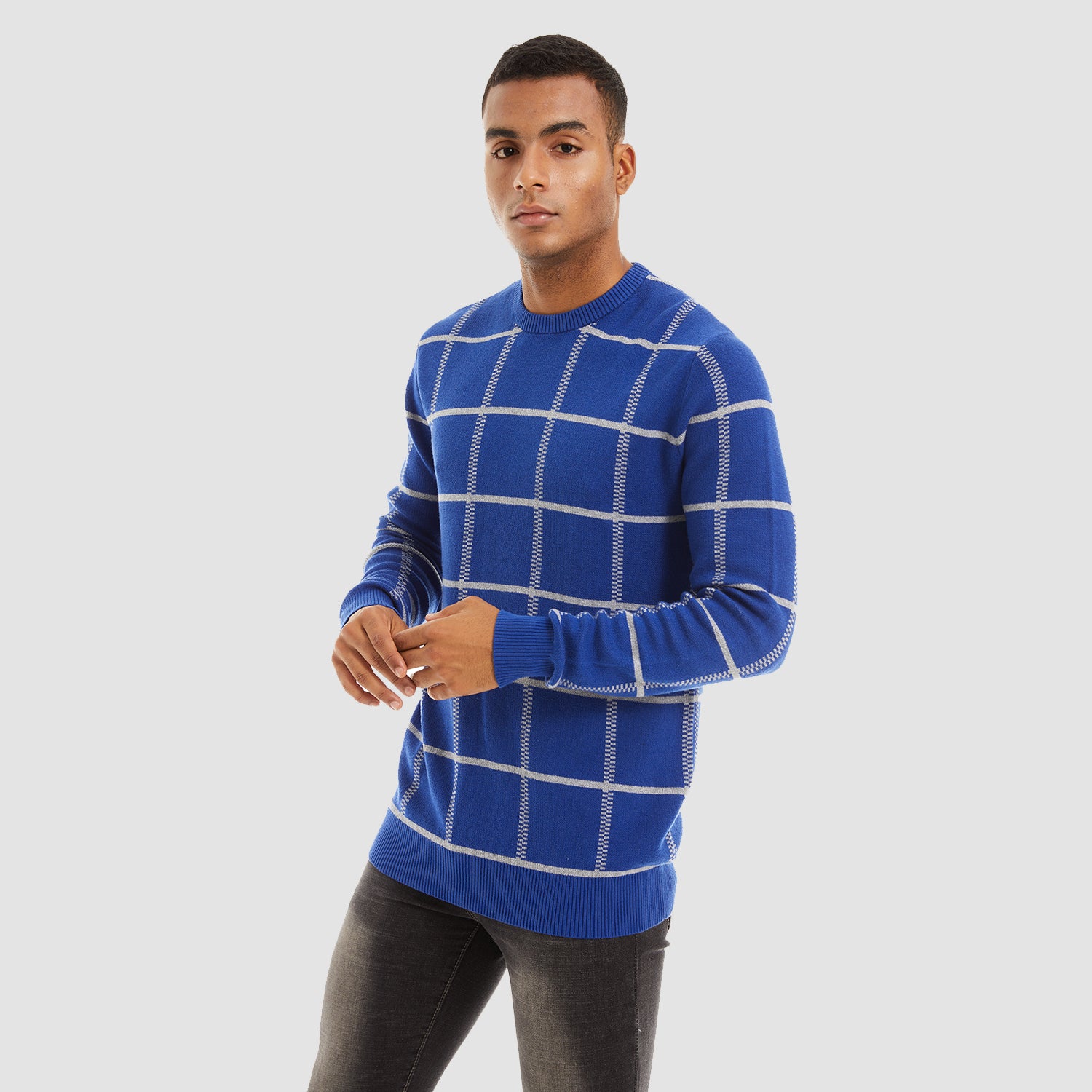 Men's Casual Knitted Sweaters Crewneck Pullover Cotton Sweatshirt Soft Lightweight Autumn - Image 2