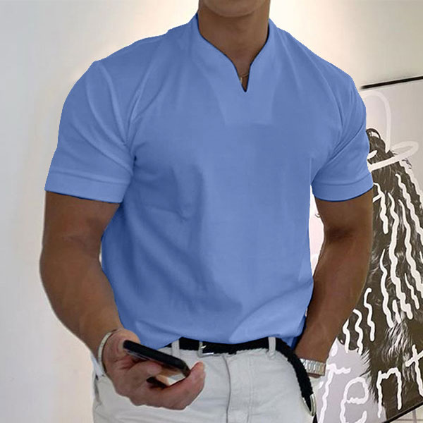 Gentleman business pocket short-sleeved fitness T-shirt - Image 9