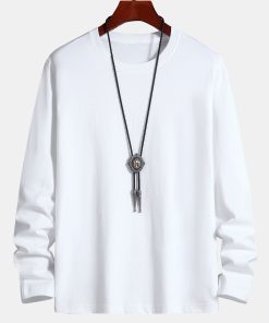 Alternative view of Basic Long Sleeve Cotton T-Shirt