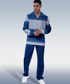 Suitmens Suitmens Men's Navy Line Long Sleeve Walking Suit