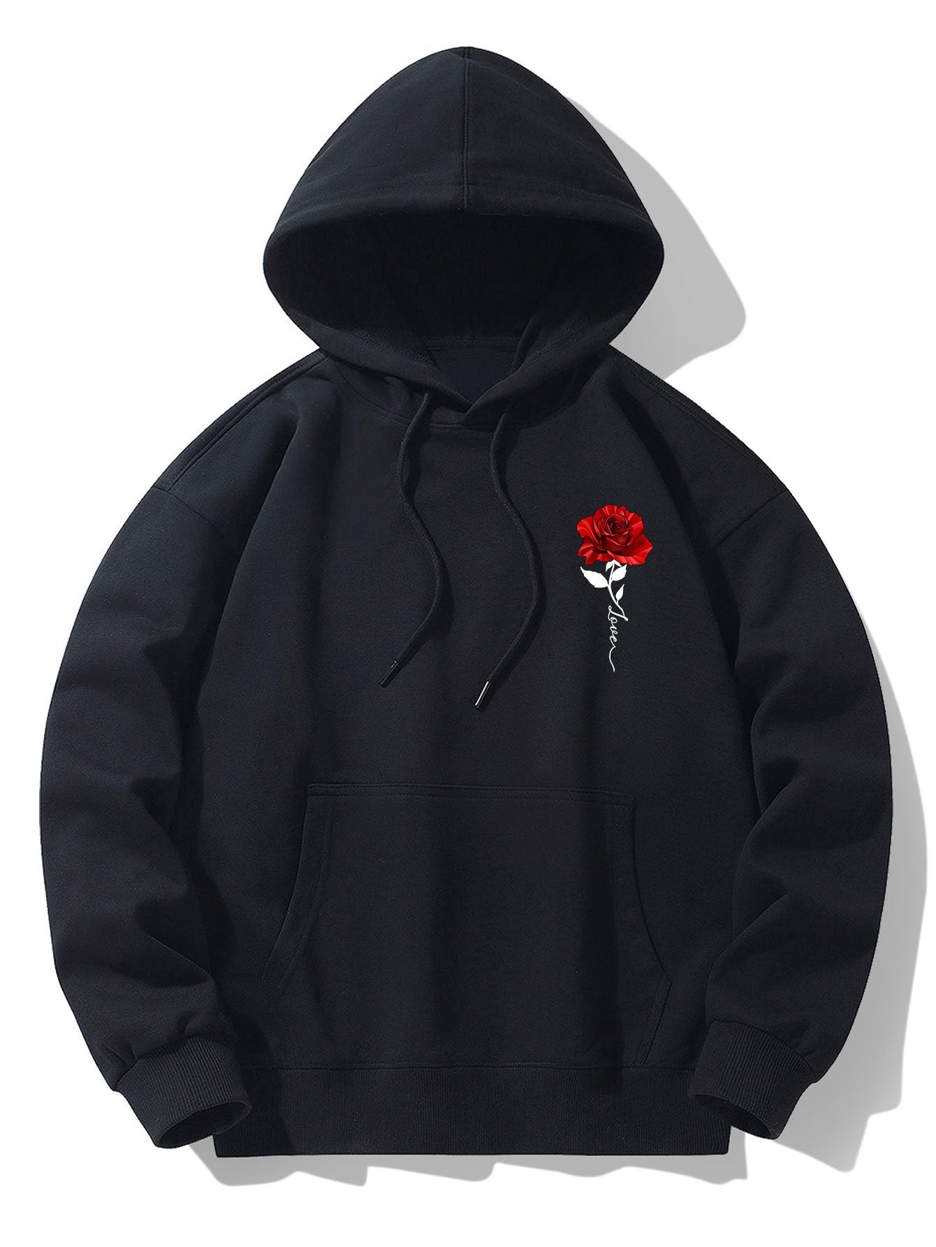 Rose Print Cotton Blend Hoodie & Jogger Pants - Image 12