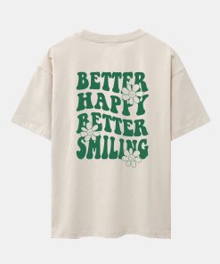 Alternative view of Slogan Floral Back Print Oversize T-Shirt