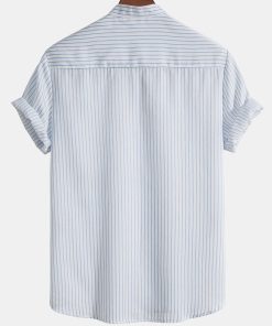 Alternative view of Striped Stand Collar Shirt
