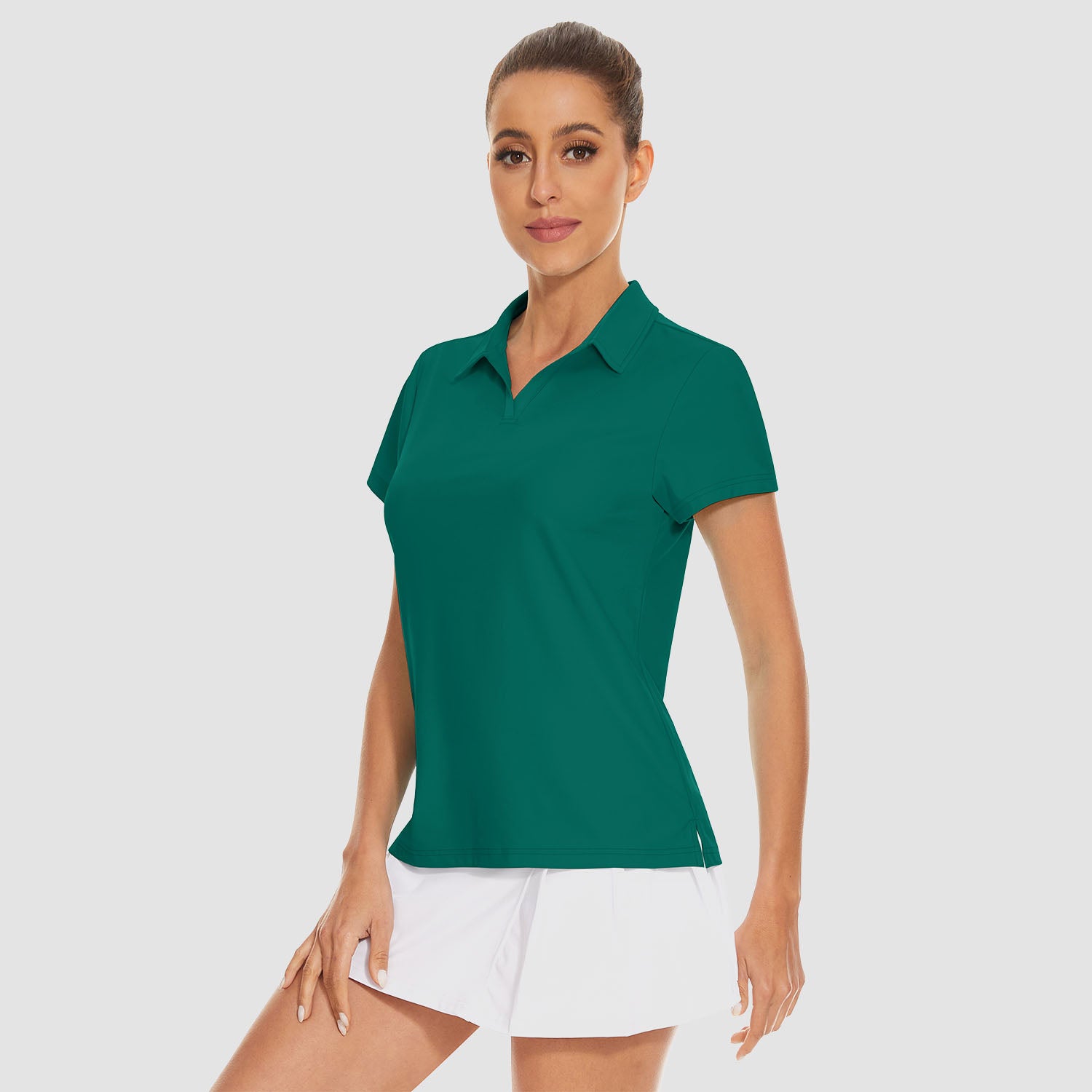 Women's Golf Polo Shirts V Neck UPF 50+ Collared Tennis Shirt Lightweight Quick Dry - Image 7