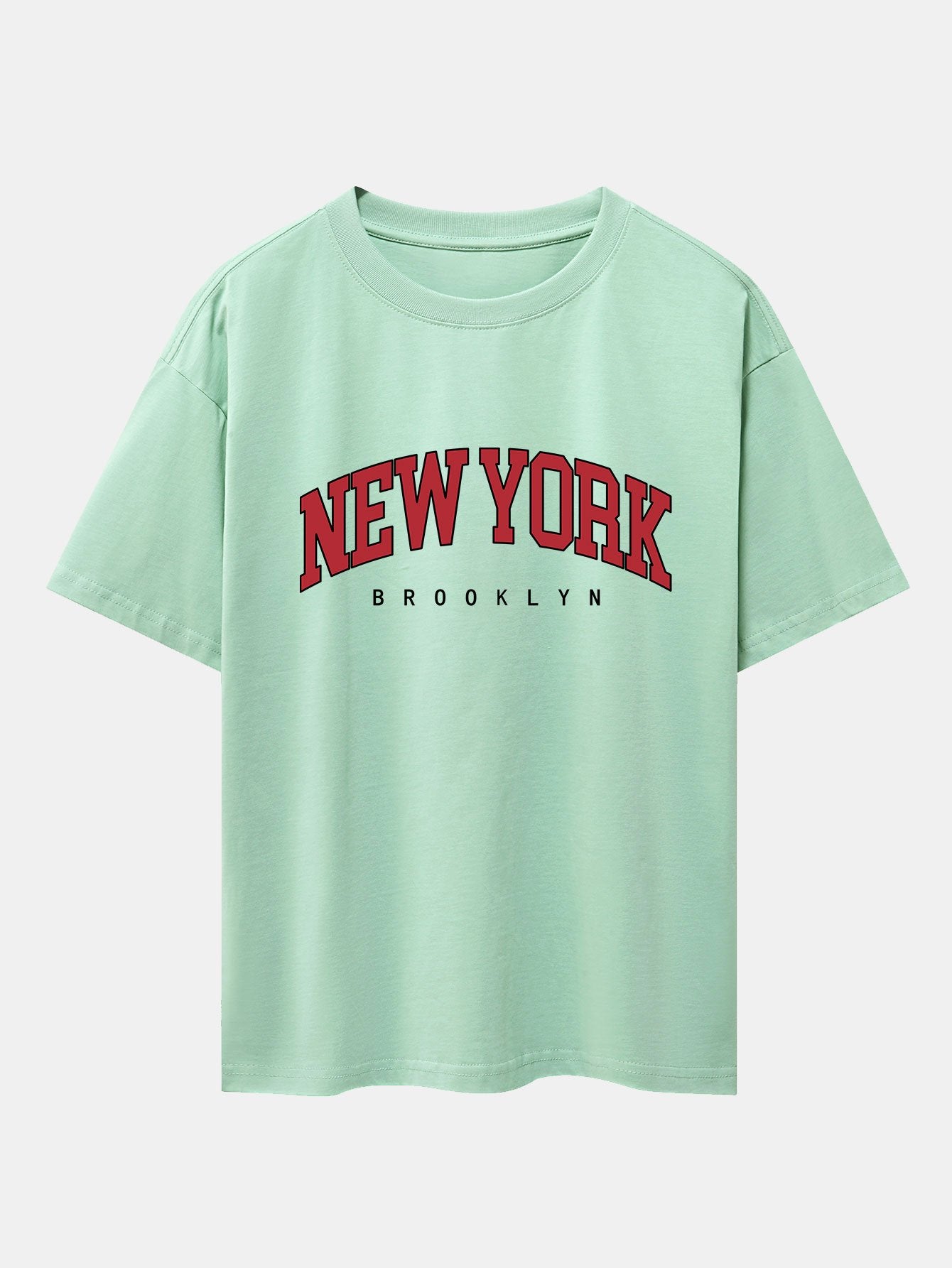New York Print Drop Shoulder Oversize T-Shirt - Image 6