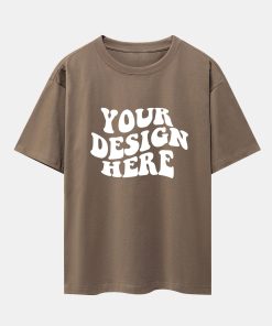 Alternative view of Your Design Here Print Drop Shoulder Oversize T-Shirt