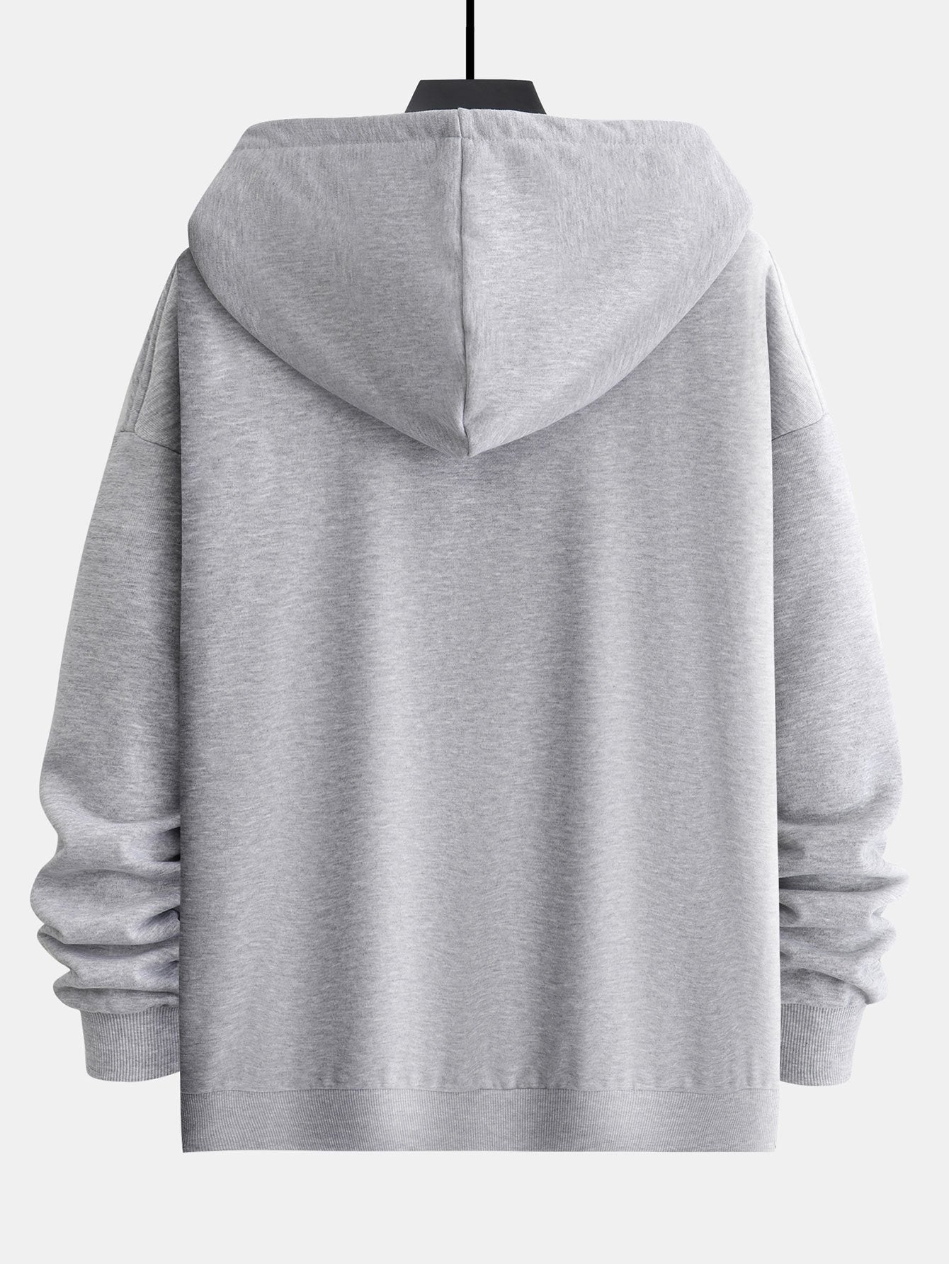 Basic Relax Fit Zip Hoodie - Image 8