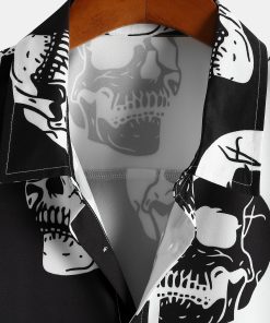 Alternative view of Two Tone Skull Print Shirt