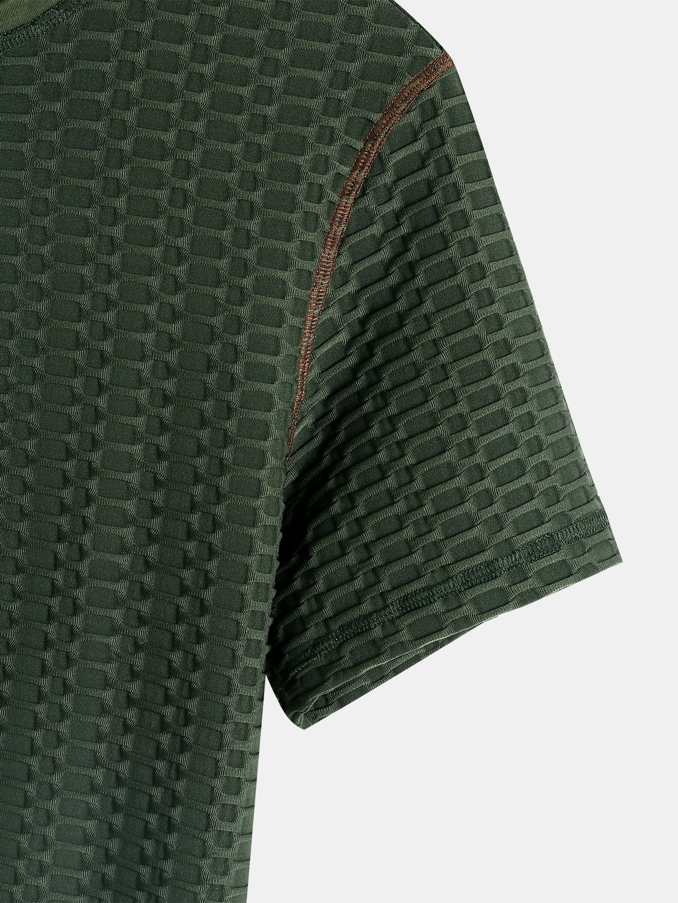 Muscle Fit Knitted Textured Henley Shirt - Image 6