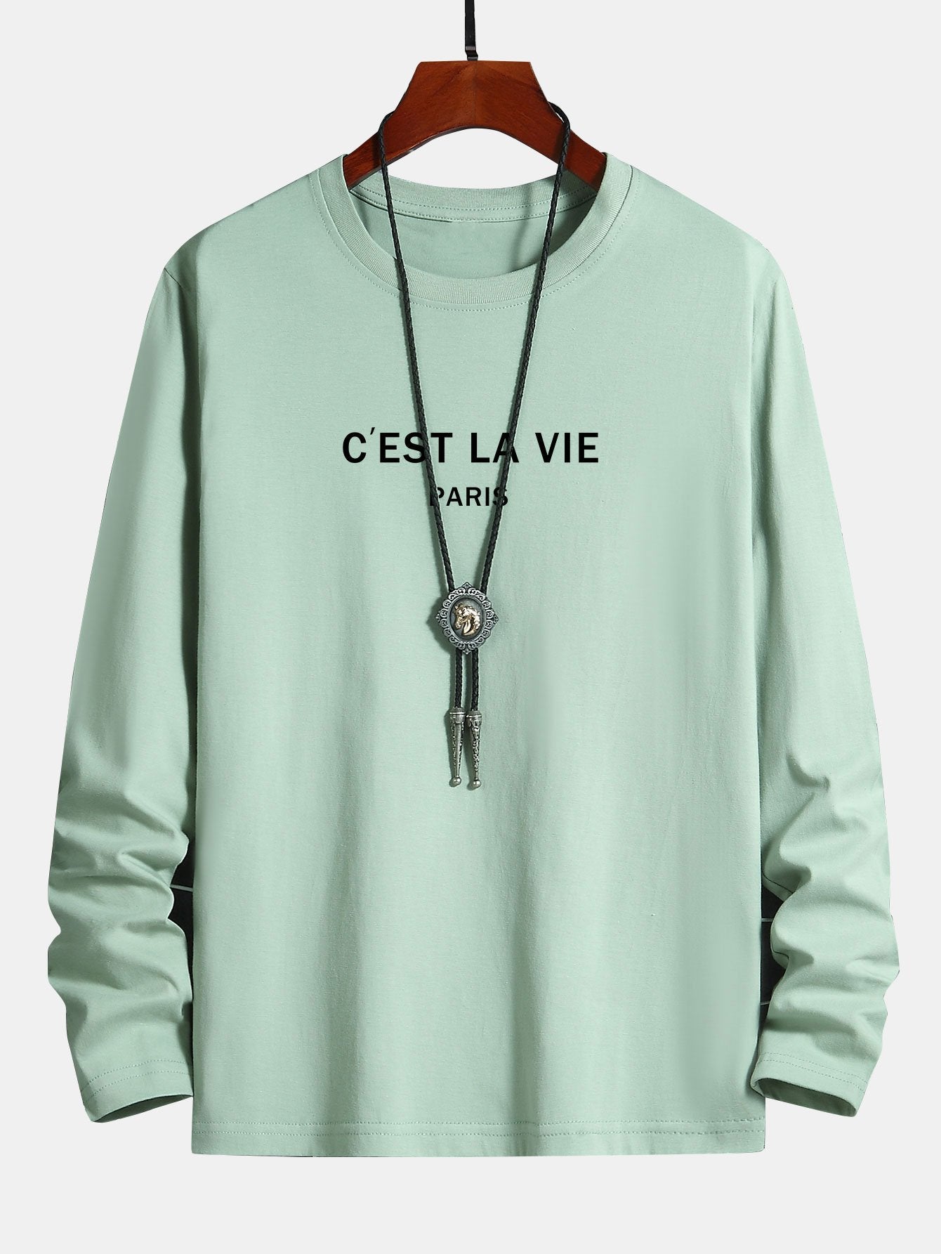 Long Sleeve Paris Print Cotton T-Shirt - Image 8