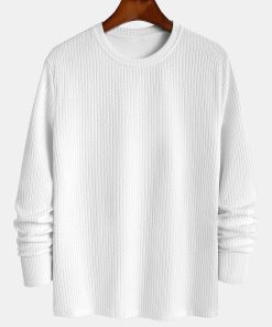 Alternative view of Long Sleeved Muscle Fit Ribbed T-Shirt
