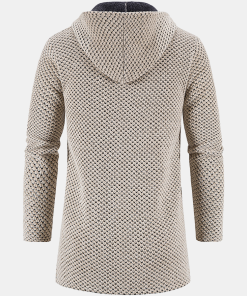 Alternative view of Long Line Textured Hooded Sweater