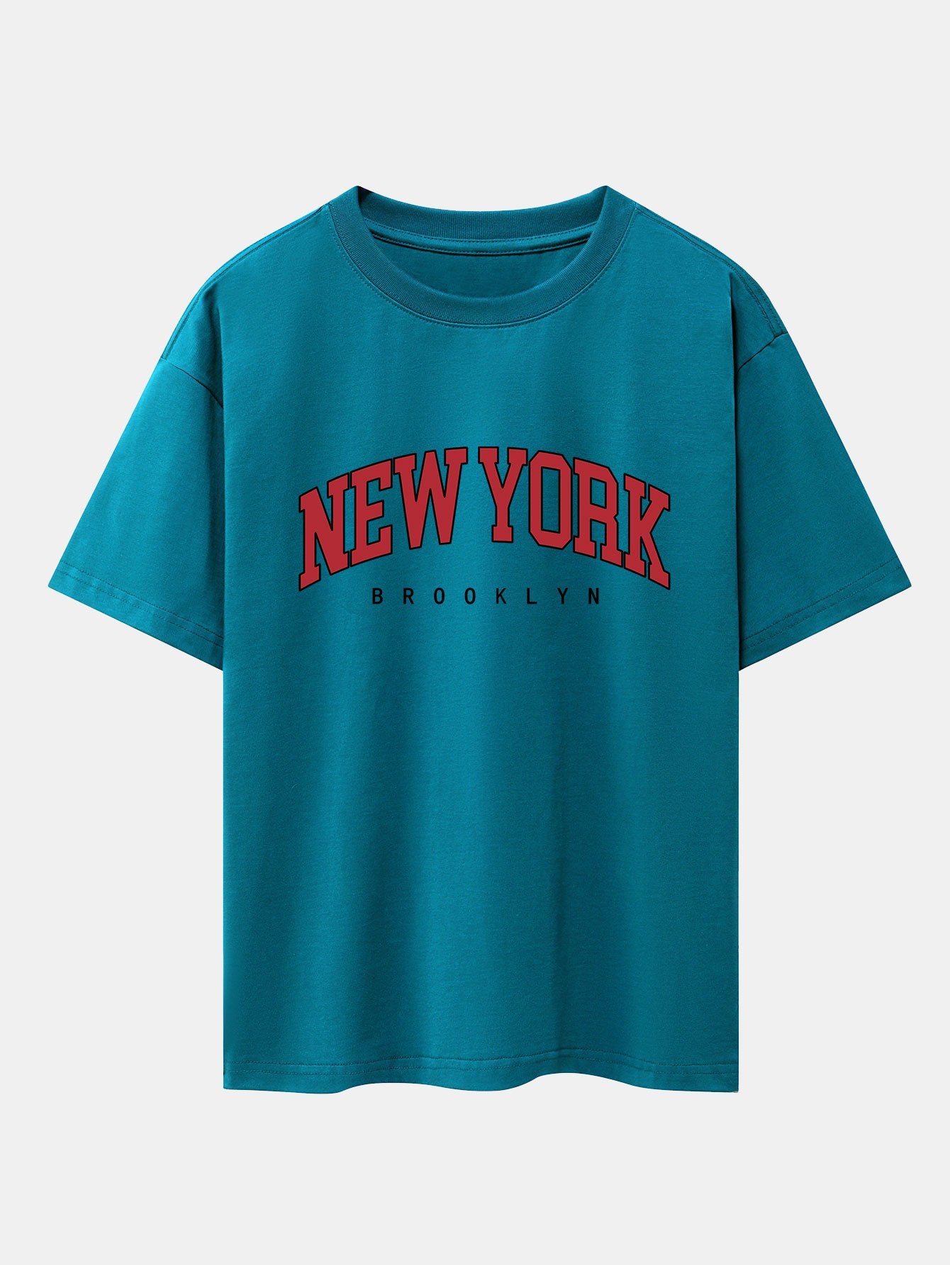 New York Print Drop Shoulder Oversize T-Shirt - Image 7