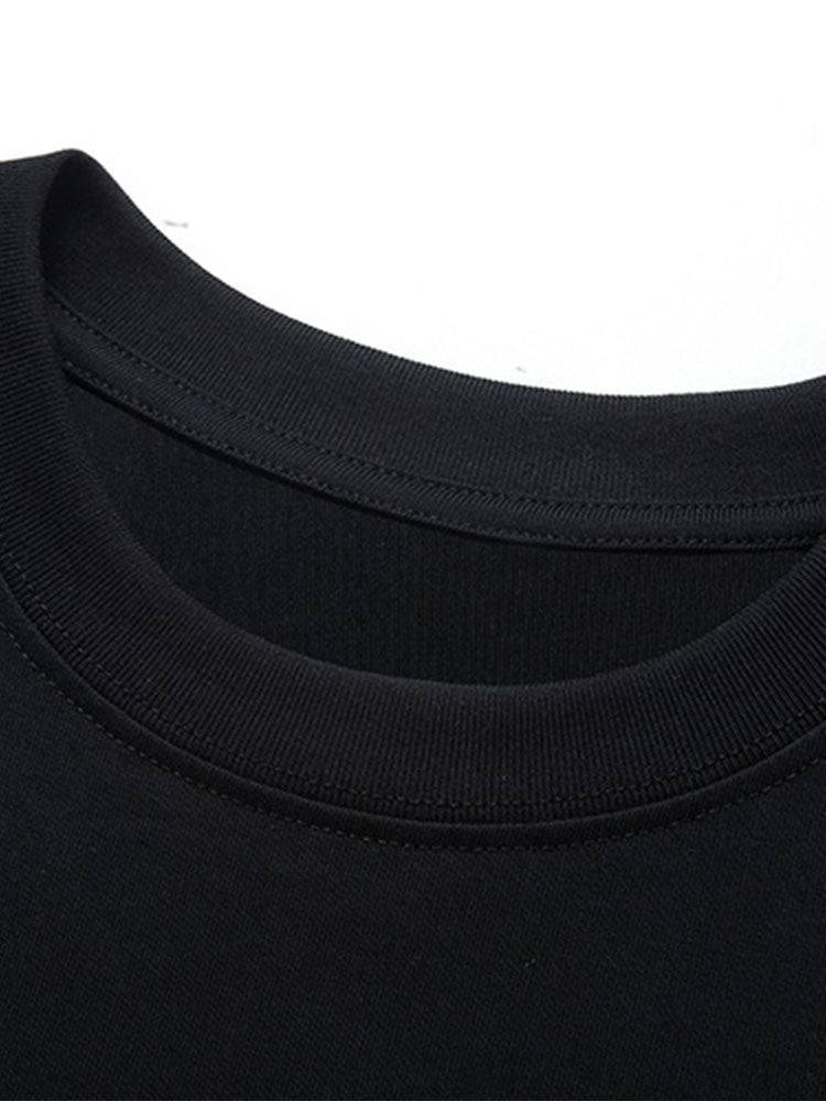 Heavy Weight Oversize T-Shirt & Loose Fit Drawstring Waffle Shorts - Image 7
