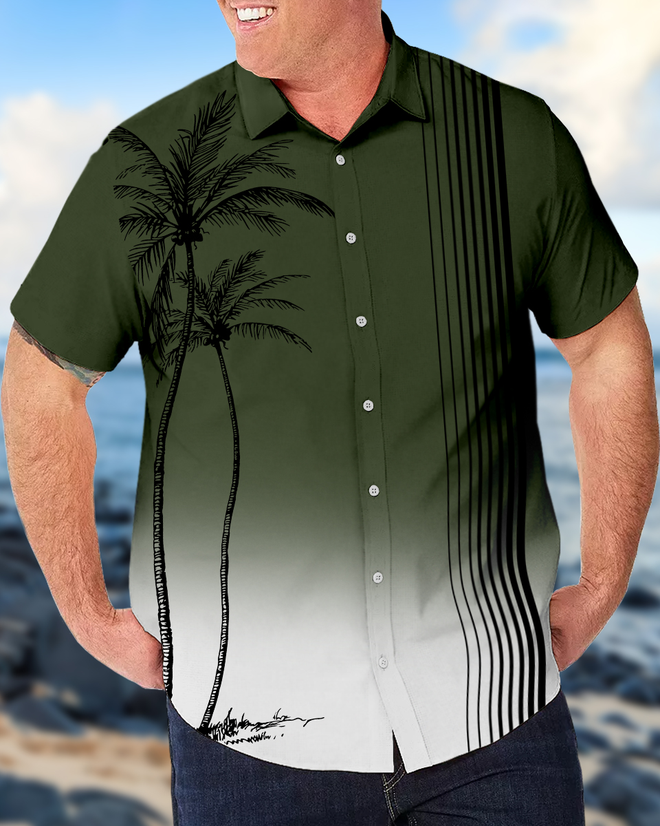 Men's Big Size Vacation Casual Hawaiian Short Sleeve Shirt 005 - Image 2