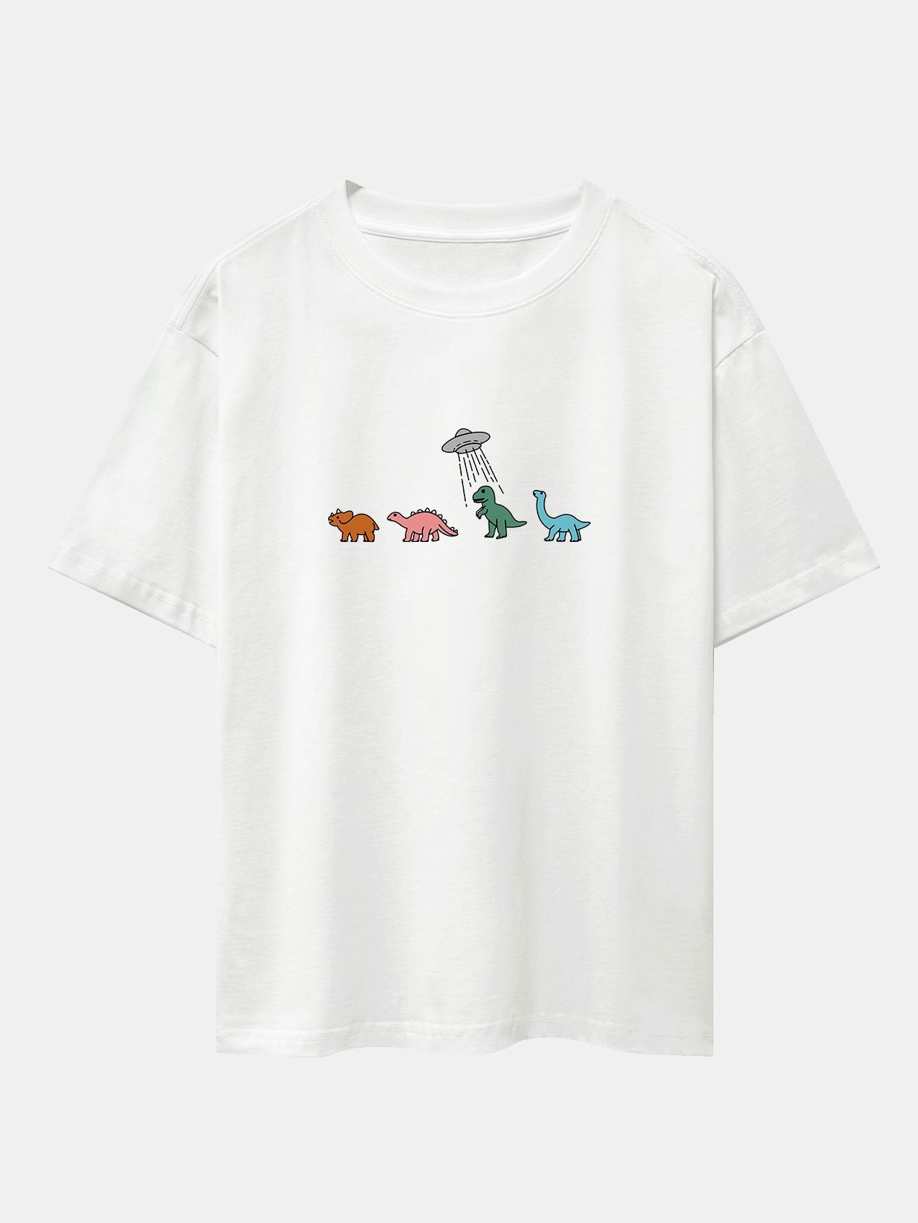 Cartoon Dinosaur Print Heavy Weight Oversize T-Shirt - Image 2