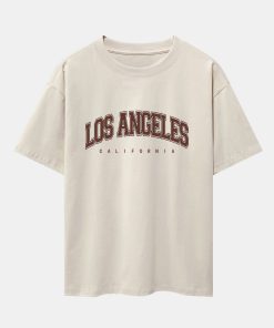 Alternative view of Los Angeles Print Heavy Weight Oversize T-Shirt & Loose Fit Corduroy Cargo Pants