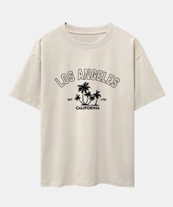 Alternative view of Los Angeles Palms Print Heavy Weight Oversize T-Shirt