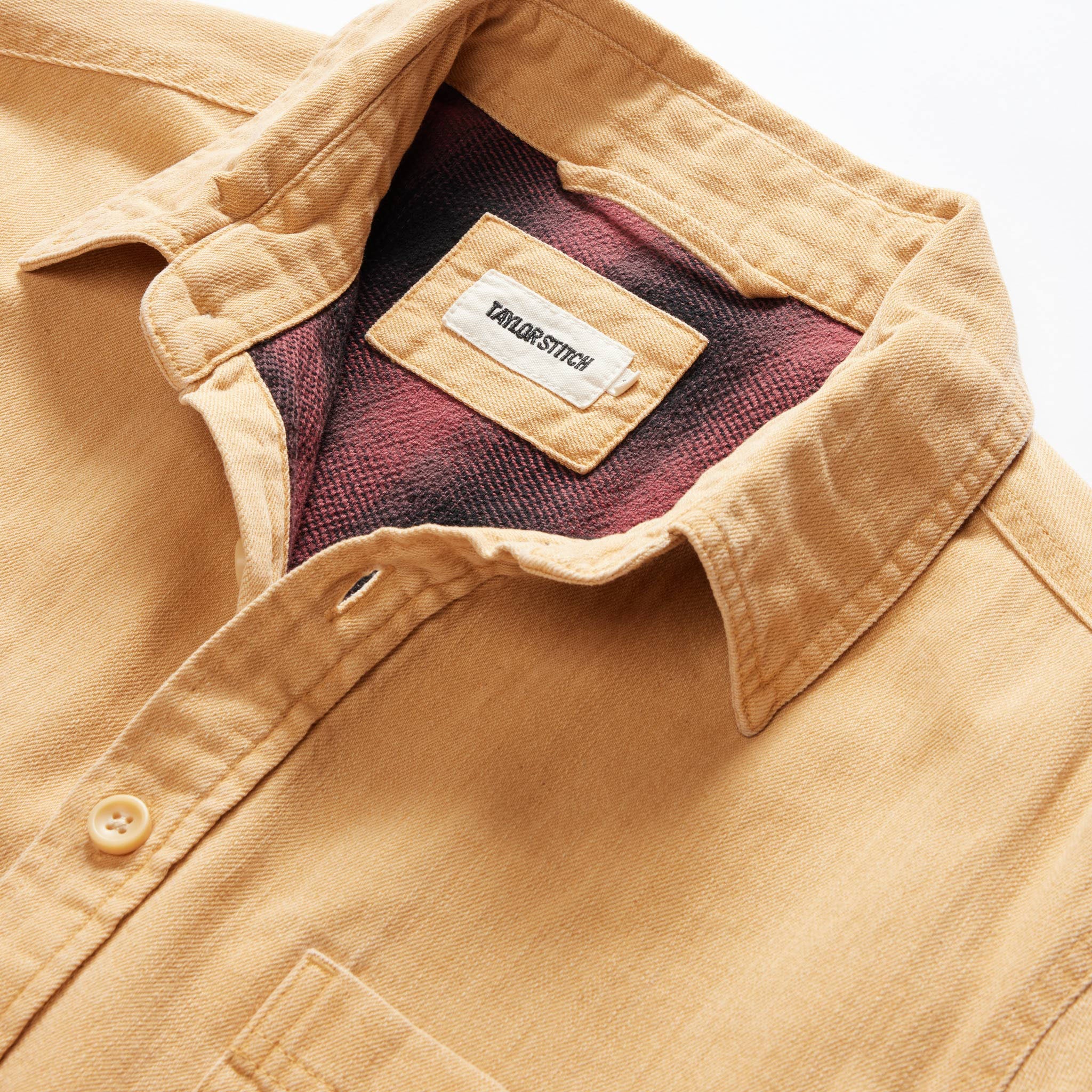 The Lined Utility Shirt in Wheat Denim - Image 6