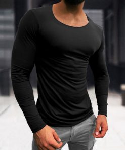 Men's Basic Cotton Breathable Long Sleeve T-Shirt