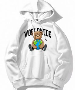 Alternative view of Worldwide Bear Print Hoodie