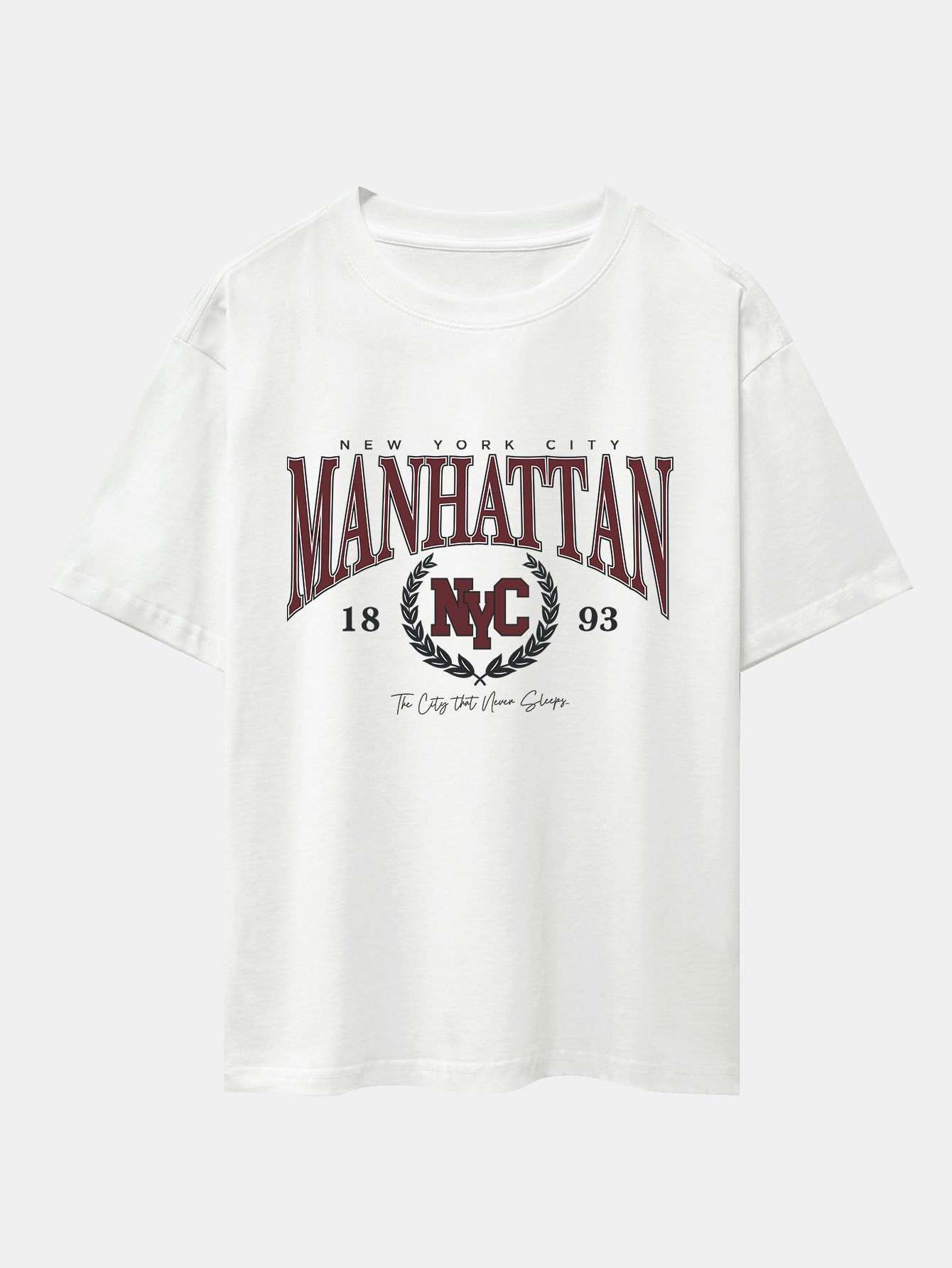 Manhattan Varsity Print Heavy Weight Oversize T-Shirt - Image 7