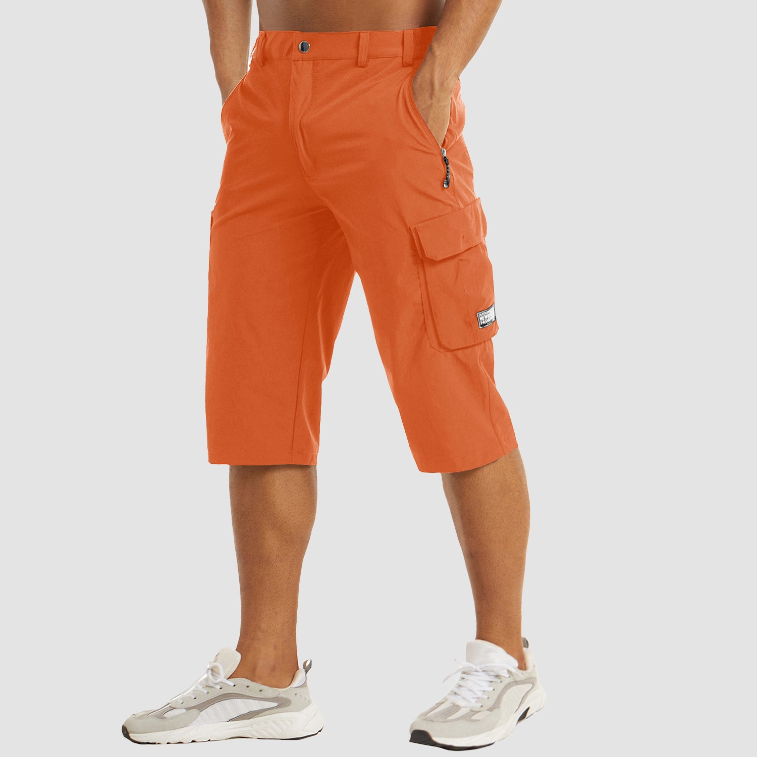 Men Knee Length Shorts Lightweight Thin Quick Dry Cargo Shorts - Image 12