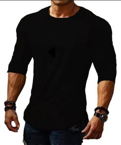 Alternative view of Slim Simple Casual Plain Men's T-Shirt