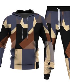 Men's Personalized Printed Hoodie Set 013