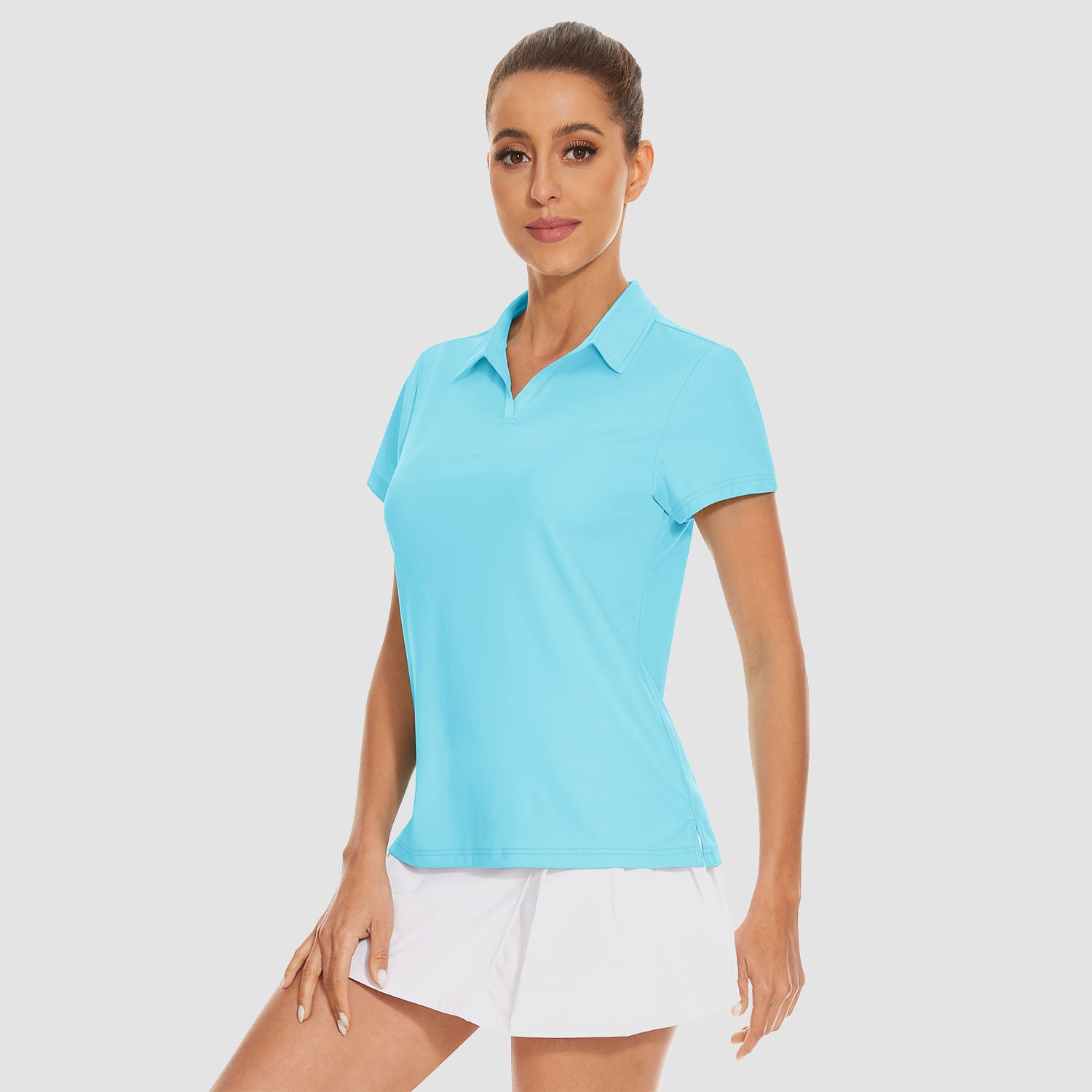 Women's Golf Polo Shirts V Neck UPF 50+ Collared Tennis Shirt Lightweight Quick Dry - Image 17