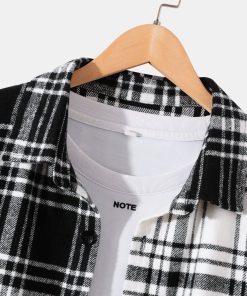 Alternative view of Patchwork Flannel Plaid Overshirt