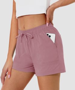 Women's Running Shorts Gym Workout Quick Dry Relaxed Fit Casual Shorts with 2 Pockets