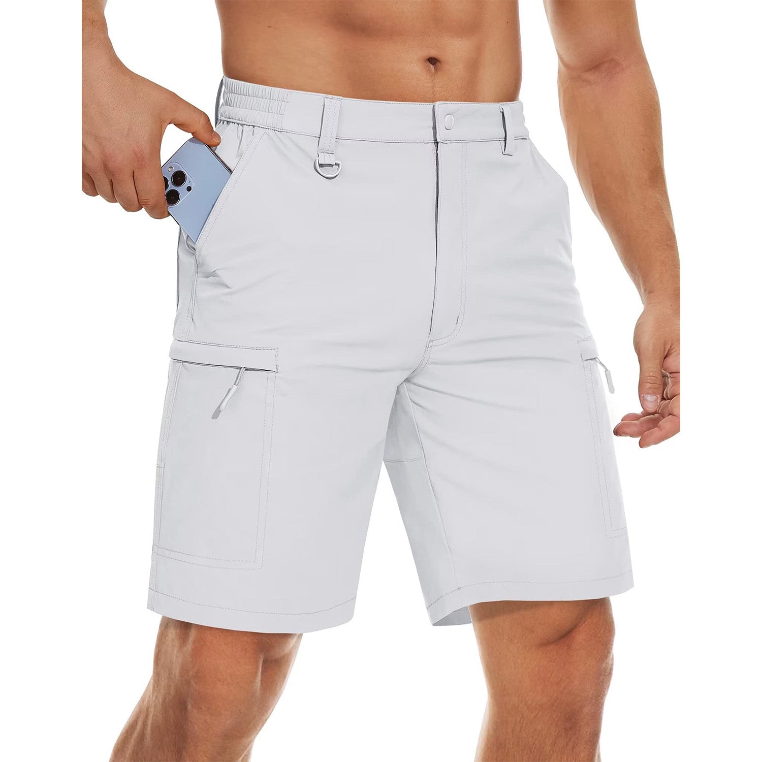Men's Hiking Shorts 5 Pockets Water-Resistant Ripstop Quick Dry Outdoor Shorts - Image 4
