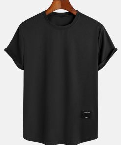 Alternative view of Muscle Fit Arc Hem Mesh T-Shirt
