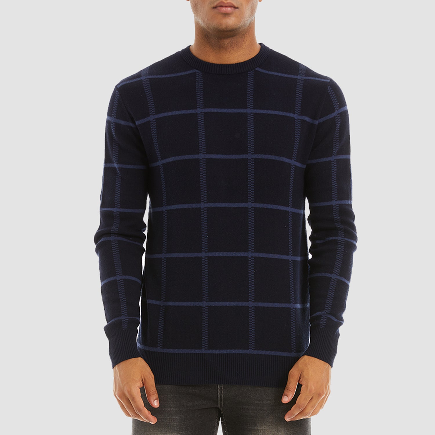 Men's Casual Knitted Sweaters Crewneck Pullover Cotton Sweatshirt Soft Lightweight Autumn - Image 3