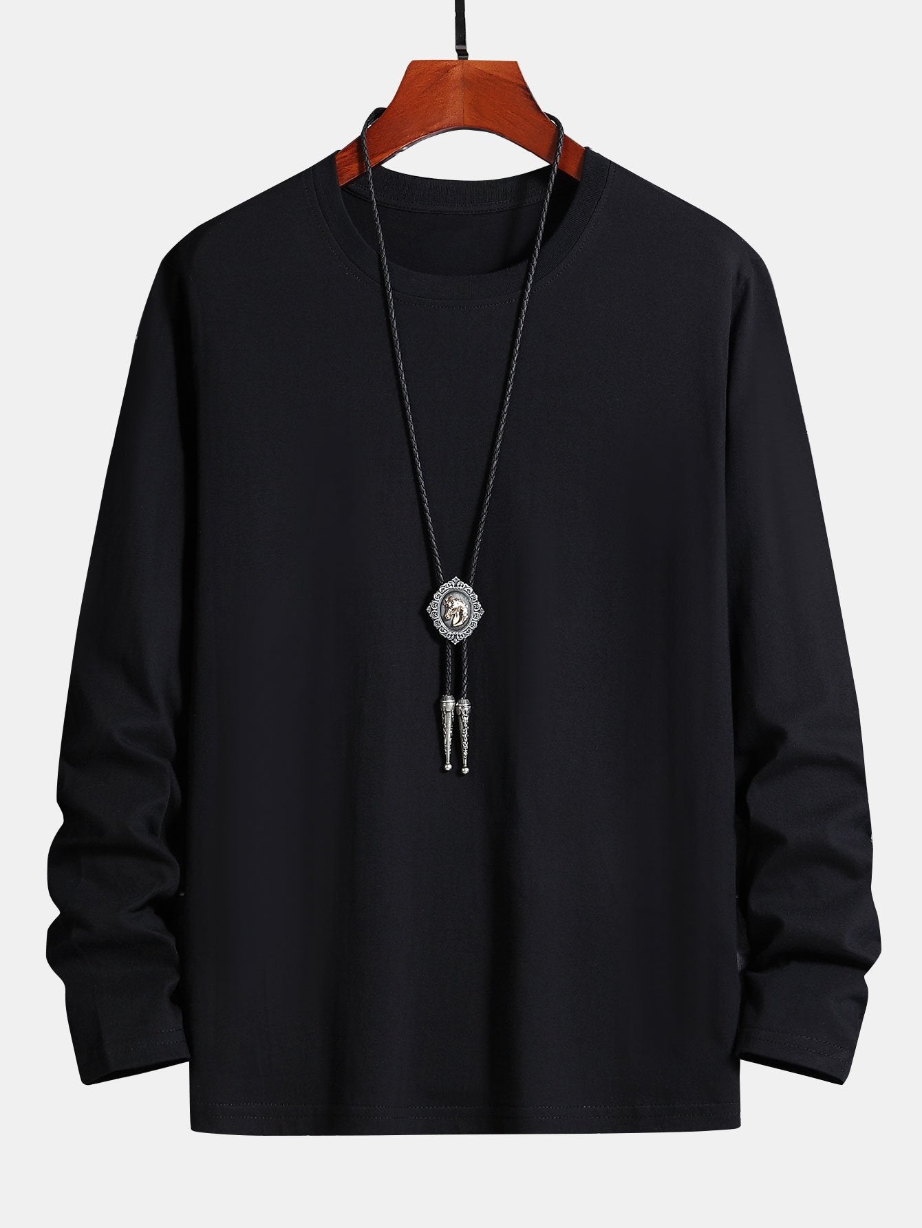Basic Long Sleeve Cotton T-Shirt - Image 16