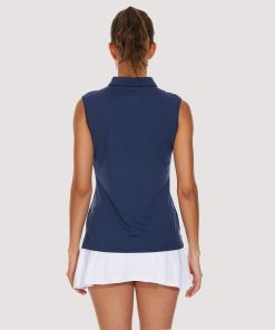 Alternative view of Women's Polo T-Shirts Sleeveless Tennis Golf Tee Shirts 4-Button