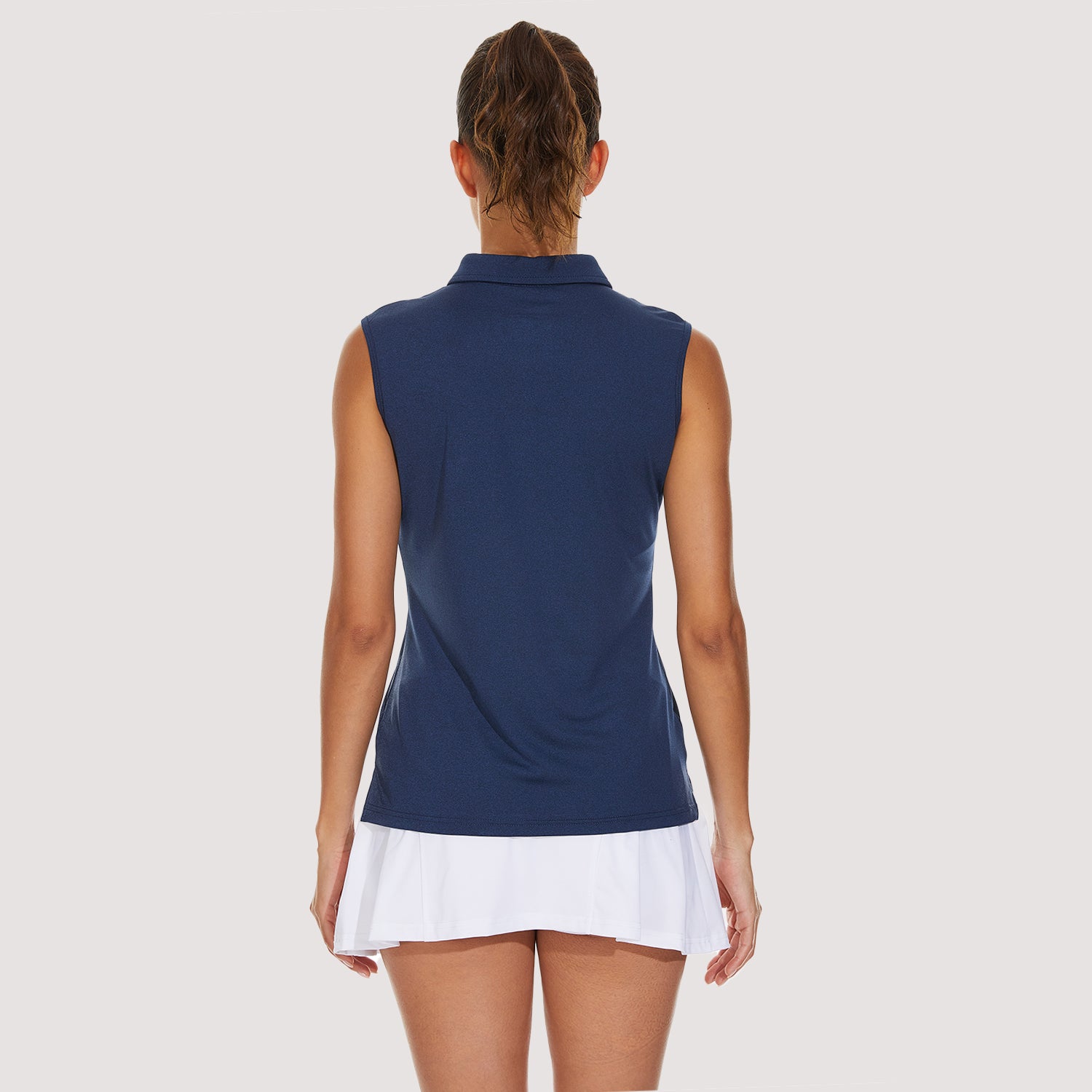 Women's Polo T-Shirts Sleeveless Tennis Golf Tee Shirts 4-Button - Image 2