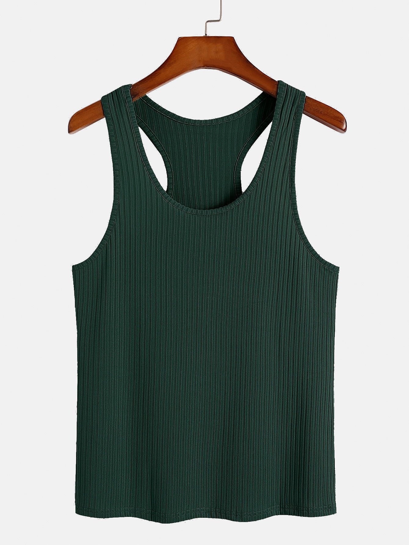 Basic Slim Ribbed Racer Back Tank - Image 3