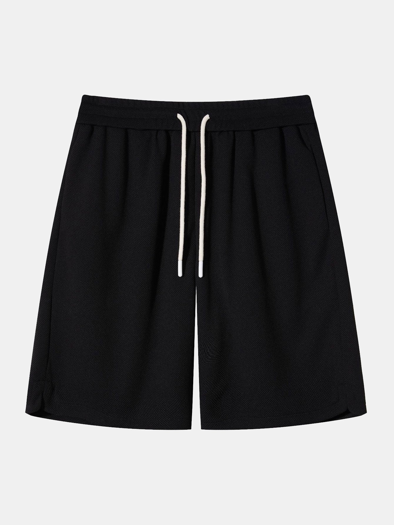 Heavy Weight Oversize T-Shirt & Loose Fit Drawstring Waffle Shorts - Image 3