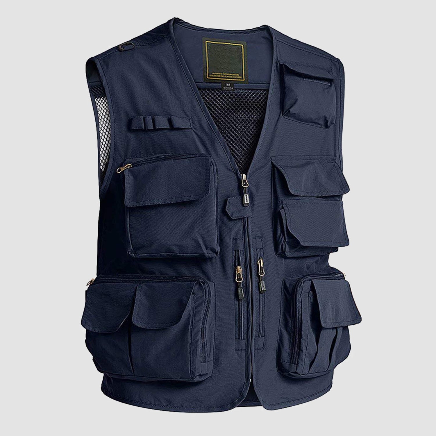 Men's Outerwear Vests Mesh Sleeveless Outdoor Work Vest with Multi Pockets Cargo Waistcoat Fishing - Image 2