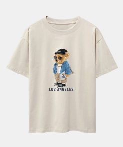 Alternative view of Los Angeles Skate Bear Print Heavy Weight Oversize T-Shirt